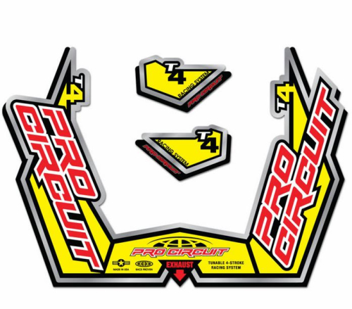 Pro Circuit - Pro Circuit T-4 Exhaust Decal Kit - DC09T4GP