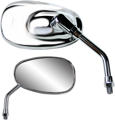 Parts Unlimited - Parts Unlimited Classic American-Style Mirror - Mini - Yamaha Reverse Thread - 0640-0948