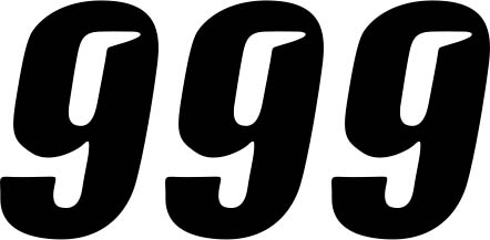 DCOR - DCOR Slash Series Individual Numbers 4in. - No.9 - Black - 45-27-9