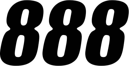 DCOR - DCOR Individual Numbers 4in. - No.8 - Black - 45-24-8