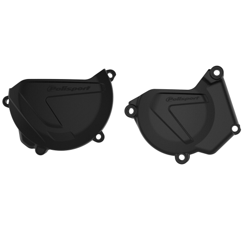 Polisport - Polisport Clutch/Ignition Cover Kit - Black - 90939