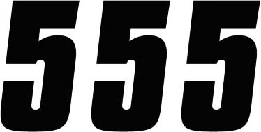 Factory Effex - Factory Effex Factory Number 4in. - No.5 - Black - 08-90005