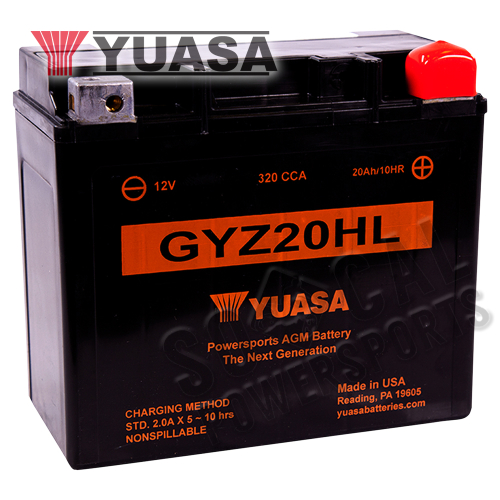 Yuasa - Yuasa GYZ High Performance Maintenance Free Battery - GYZ20HL - YUAM720GH