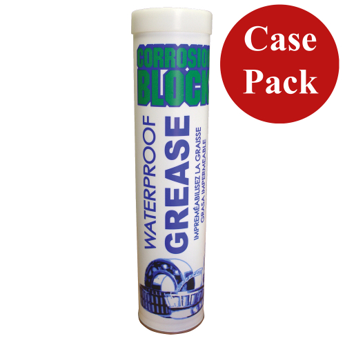 Corrosion Block - Corrosion Block High Performance Waterproof Grease - 14oz Cartridge - Non-Hazmat, Non-Flammable &amp; Non-Toxic *Case of 10*