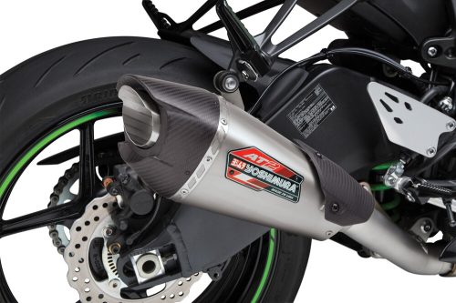 Yoshimura - Yoshimura AT2 Street Series Works Slip-On - Stainless Steel Muffler - Carbon Fiber End Cap - 14642CP521