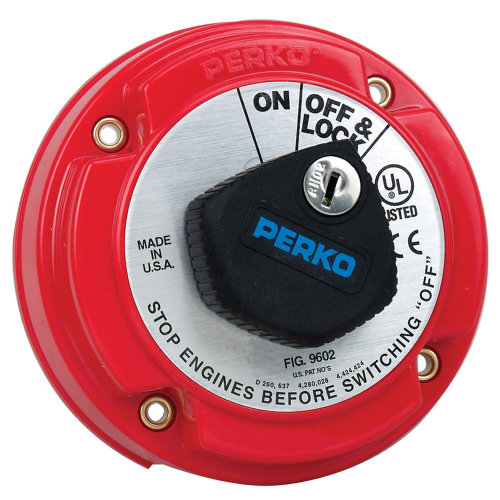 Perko - Perko Medium Duty Main Battery Disconnect Switch w/Key Lock