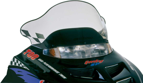 Powermadd - Powermadd Cobra Windshield - Mid - 15in. - Tint/Black Checks - 11230