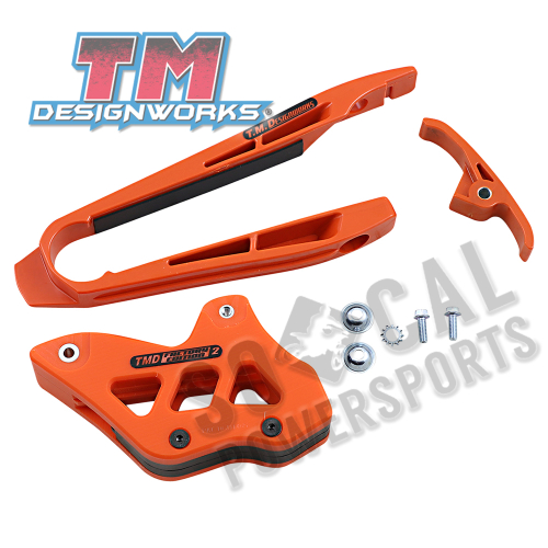 T.M. Designworks - T.M. Designworks Dirt Cross Multi-Purpose Chain Slide-N-Guide Kit EF2 Guide - Orange - DCK-ORK-OR