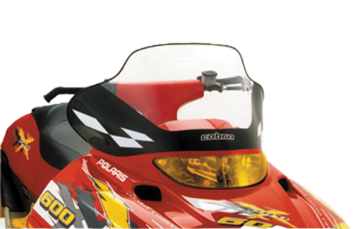 Powermadd - Powermadd Cobra Windshield - 14.75in. - Clear/Black/White - 11540