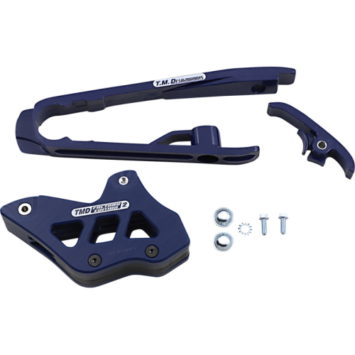T.M. Designworks - T.M. Designworks Dirt Cross Multi-Purpose Chain Slide-N-Guide Kit FE2 Guide - Dark Blue - DCK-KT4-BL2