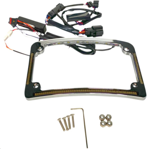 Custom Dynamics - Custom Dynamics Radius License Plate Frame - Chrome - TF05-BCM-C