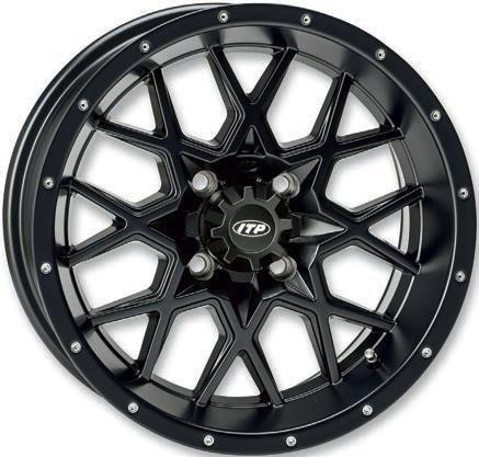 ITP - ITP Hurricane Wheel - 20x6.5 - 4+2.5 Offset - 4/137 - Matte Black - 20RB118BX