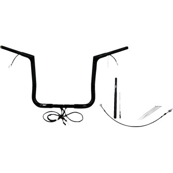 Fat Baggers, Inc. - Fat Baggers, Inc. 1-1/4in. Plug and Play EZ Install Flat Top Handlebar Kit - Black - 712014-B