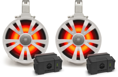 ECOXGEAR - ECOXGEAR 2-Pack Tower Speakers 4 - 8in. - White - SEI-ETAMPBAT7708