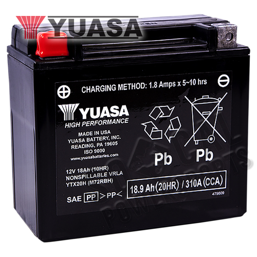 Yuasa - Yuasa Factory Activated Maintenance Free Battery - YTX20H - YUAM72RBH