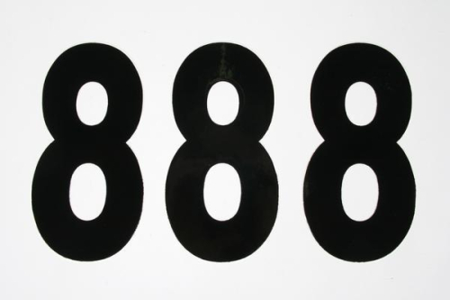 Factory Effex - Factory Effex Mini Pro Number 5in. - No.8 - Black - FX03-0278