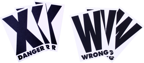 Fly Racing - Fly Racing Danger and Wrong Course Marking Supplies - 5 1/2in x 8 1/2in - 937-0050