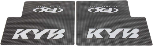 Factory Effex - Factory Effex Full Wrap Carbon Fiber Upper Fork Graphic Kit - Kawaski - White - 10-38012