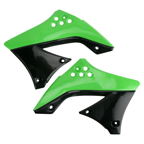 Acerbis - Acerbis Radiator Shrouds - Green/Black 09 - 2141711089