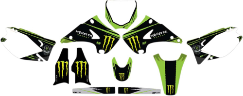 DCOR - DCOR Monster Energy Kawasaki Complete Graphics Kit - White - 20-20-126