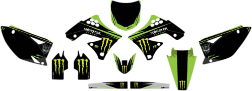 DCOR - DCOR Monster Energy Kawasaki Complete Graphics Kit - Black - 20-20-227