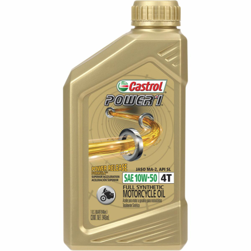 Castrol - Castrol Power 1 Racing 4T Motorcycle Oil - 10W50 - 1qt. - 15D2C1