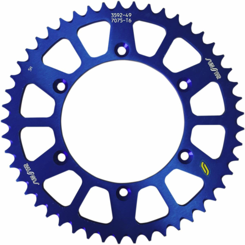 Sunstar - Sunstar Works Triplestar Aluminum Rear Sprocket - 52T - Blue - 5-359252BL