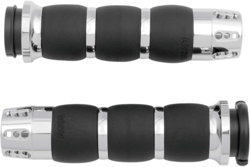 Avon Grips - Avon Grips Gatlin Velvet Air Grips - Chrome - AIR-93-FLY-GAT