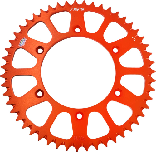 Sunstar - Sunstar Works Triplestar Aluminum Rear Sprocket - 51T - Orange - 5-354751OR