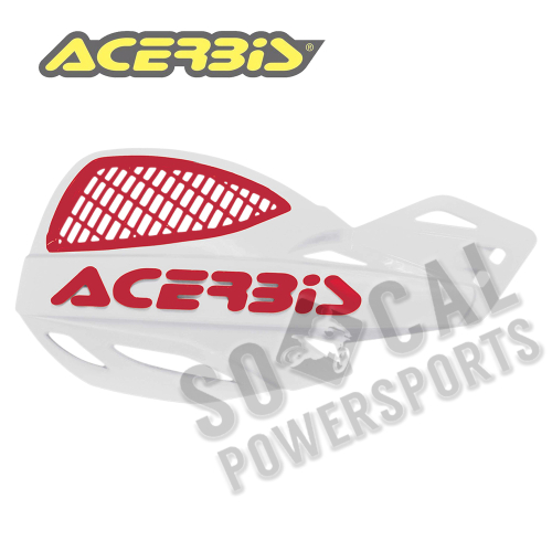 Acerbis - Acerbis Uniko Vented Handguards - White/Red - 2072671030