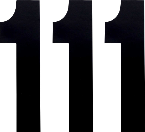 Factory Effex - Factory Effex Standard Numbers 8in. - Black - No. 1 - 02-4471