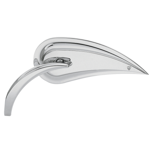 Arlen Ness - Arlen Ness Micro Die-Cast Rad III Teardrop Mirror - Left - Die-Cast Stem - Chrome - 13-090