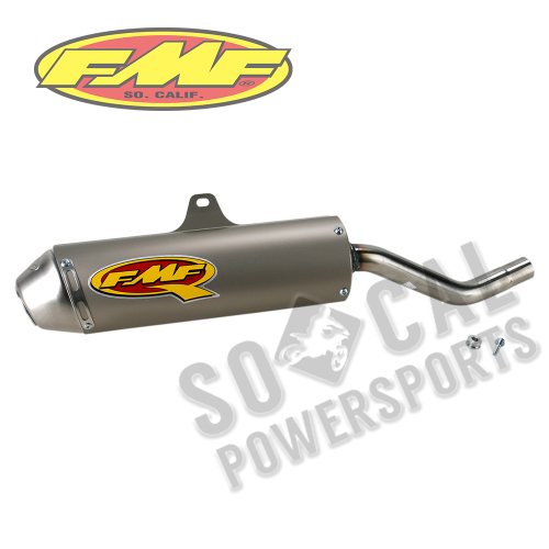 FMF Racing - FMF Racing Q4 Spark Arrestor Slip-On - Stainless Midpipe - 043236