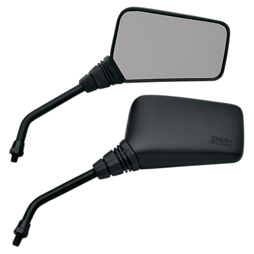 Emgo - Emgo Universal Rectangular Mirror - Roadhawk - 7in. Strem - Black - 10mm Thread - 20-25105