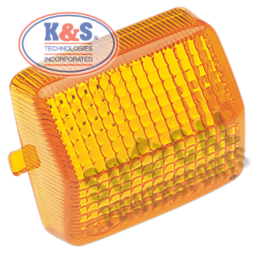 K&S Technologies - K&S Technologies DOT Approved Turn Signal Replacement Lens - Amber - 25-1020