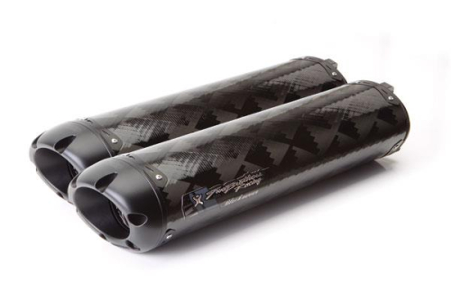 Two Brothers Racing - Two Brothers Racing M-2 Black Series V.A.L.E. Dual Slip-On - Carbon Fiber - 005-3590407DV-B