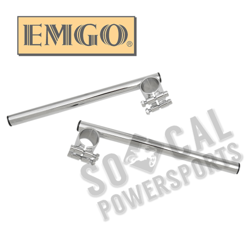 Emgo - Emgo 7/8in. Steel Clip-on Handlebars - 34mm - Chrome - 23-93123