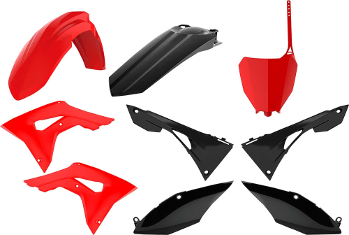Polisport - Polisport Plastic Kit - Red/Black - 90833