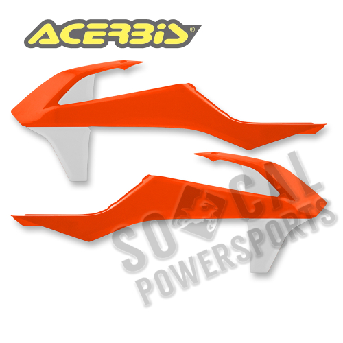 Acerbis - Acerbis Radiator Shroud - Orange/White - 2421085321