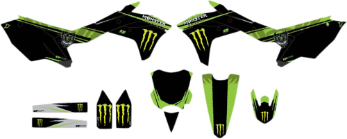 DCOR - DCOR Monster Energy Kawasaki Complete Graphics Kit - Black - 20-20-229