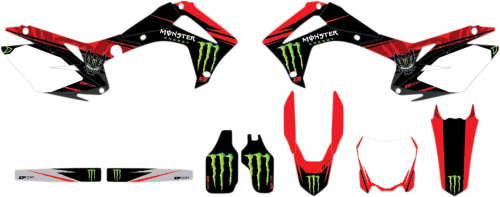 DCOR - DCOR Monster Energy Honda Complete Graphics Kit - White - 20-10-243