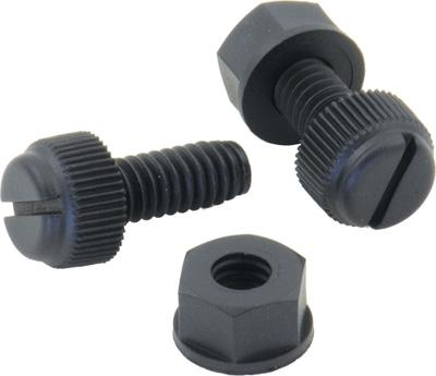 Bolt MC Hardware - Bolt MC Hardware Nylon License Plate Bolts/Nuts - LPFB50