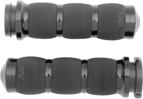 Avon Grips - Avon Grips Air Cushioned Grips - Black Anodized - AIR-90-ANO-FLY