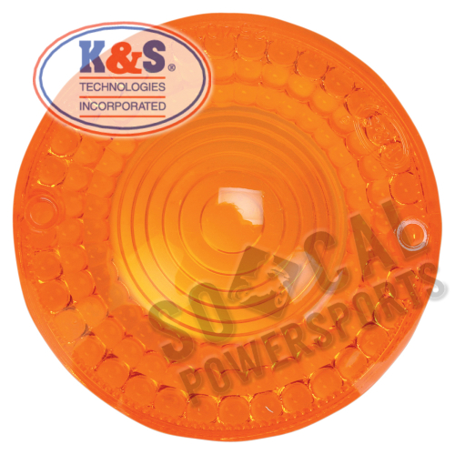 K&S Technologies - K&S Technologies DOT Approved Turn Signal Replacement Lens - Amber - 25-4110