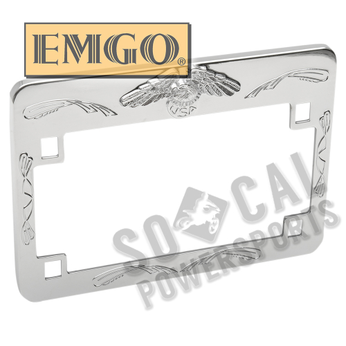 Emgo - Emgo Eagle License Plate Frame - Chrome - 86-42630