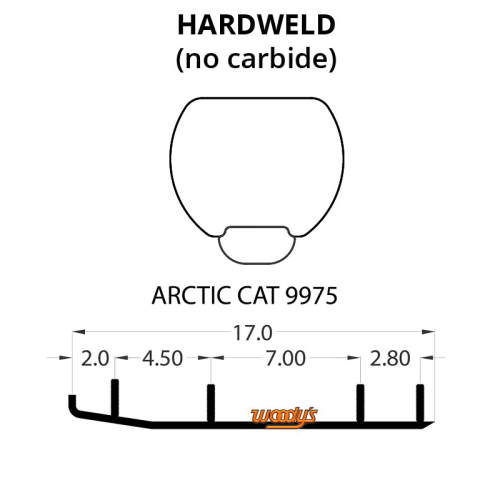 Woodys - Woodys Top-Stock Hard Surface Bar Carbide Runners - HSA-9975