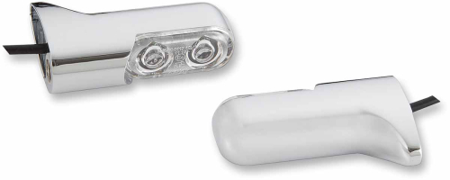 Arlen Ness - Arlen Ness Direct Bolt-On Rear Turn Signals with Power LED - Chrome - Red LED - 12-740
