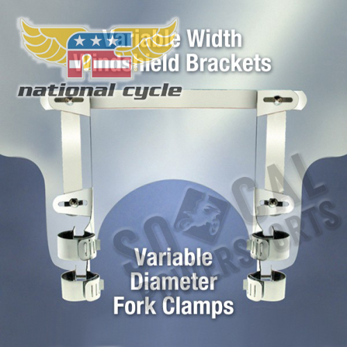 National Cycle - National Cycle Dakota 3.0 Windshield - Short - NC125A