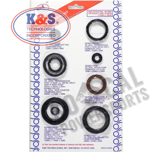 K&S Technologies - K&S Technologies Engine Oil Seal Kit - 50-3002