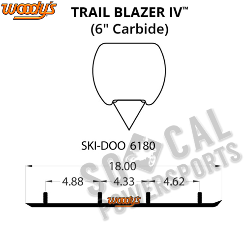 Woodys - Woodys Trail Blazer IV Flat-Top Carbide Runners - TSD4-6180